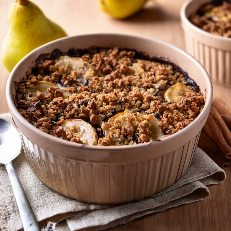 Crumble Banane Poire Chocolat