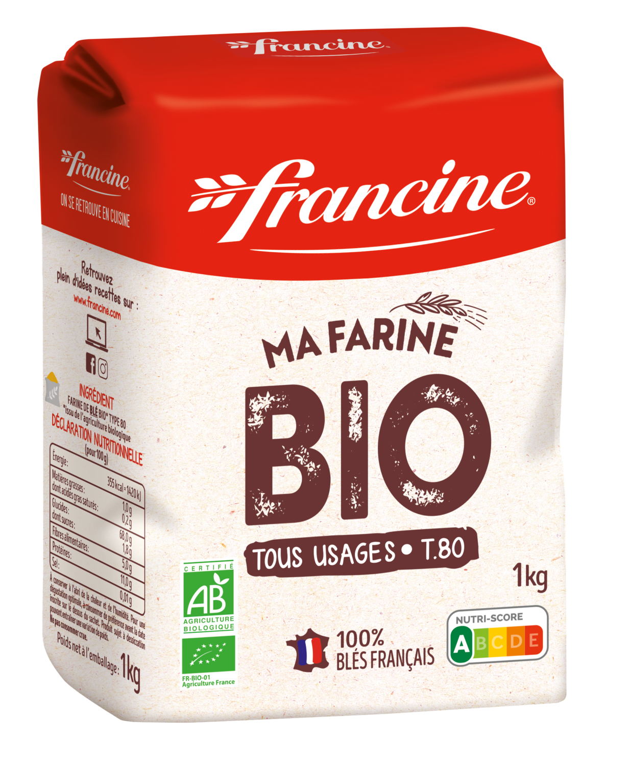 Farine de blé T80 BIO Francine