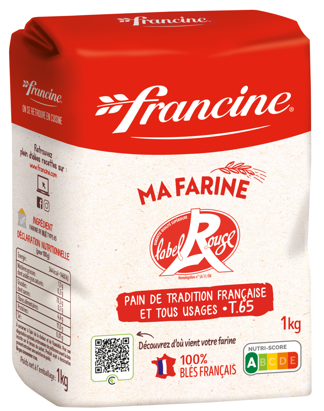 Farine de blé T65 Label Rouge Francine